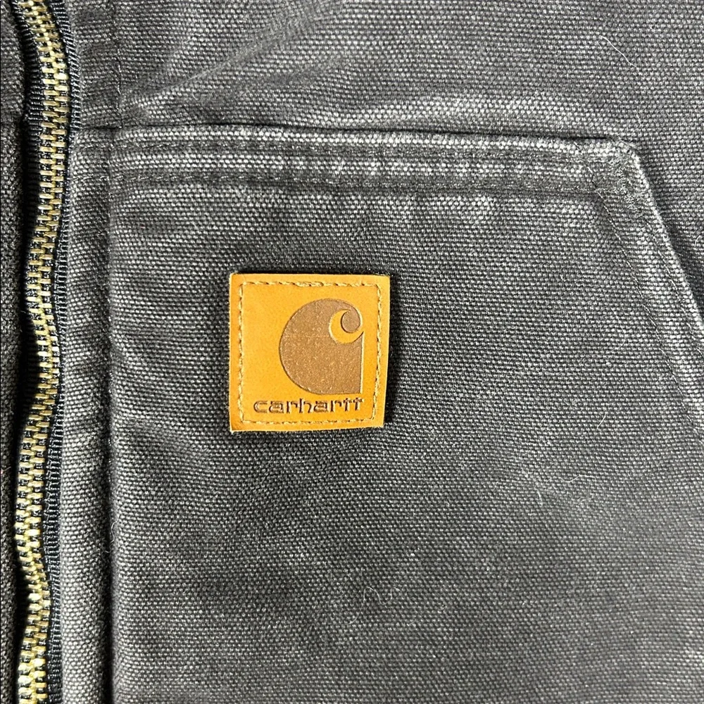 Carhartt Charcoal Black Sherpa Lined Vest 
V26-BLK Size L - Picture 3 of 5